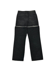 JEAN PAUL GAULTIER - Denim Trouser With Cut Out On The Back And Workwear Details - AW25 - VINTAGE BLACK
